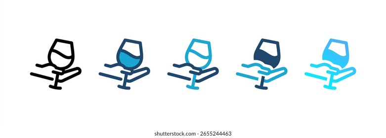 Ícone de vinho define coleção de vários estilos