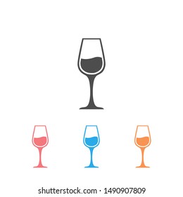 Wine icon set symbol on white background. Vector