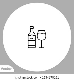 Wine icon sign vector,Symbol, logo illustration for web and mobile