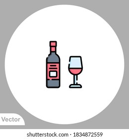 Wine icon sign vector,Symbol, logo illustration for web and mobile