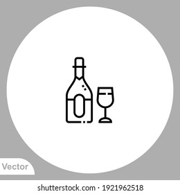 Wine icon sign vector,Symbol, logo illustration for web and mobile