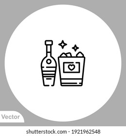 Wine icon sign vector,Symbol, logo illustration for web and mobile