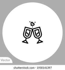 Wine icon sign vector,Symbol, logo illustration for web and mobile