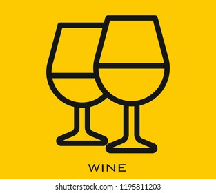 Wine icon signs
