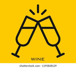 Wine icon signs