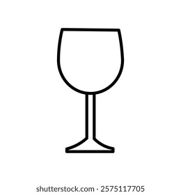 wine icon Simple outline illustration