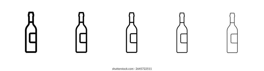 wine icon simple vector outline logo