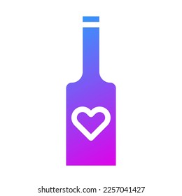 Weinsymbol solide violette Art valentiner Vektorelement und Symbol perfekt. Symbol aus der modernen Kollektion für Web.