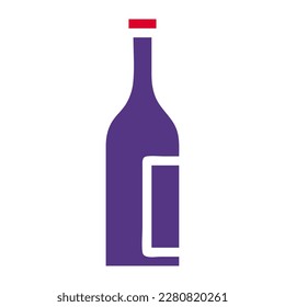 wine icon solid red purple style easter illustration vector element and symbol perfect. Icon sign from modern collection for web.