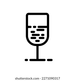 wine icon symbol for restaurants and fast food restaurants on a white background