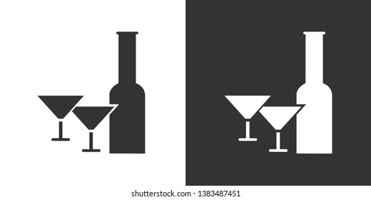 Wine Icon Symbol Sign Vector