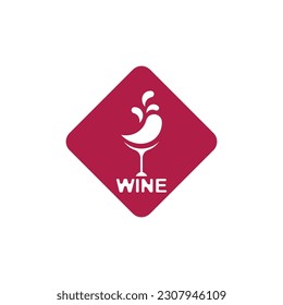 Wine icon and symbol vector template