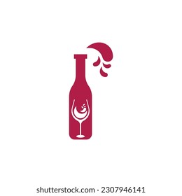 Wine icon and symbol vector template