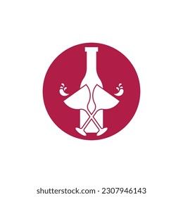 Wine icon and symbol vector template