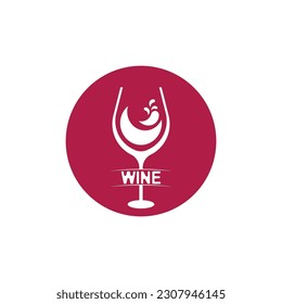 Wine icon and symbol vector template