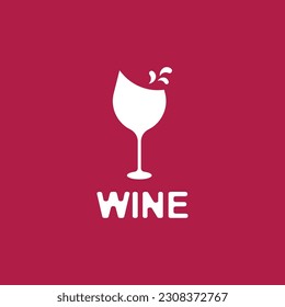 Wine icon and symbol vector template