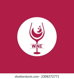 Wine icon and symbol vector template