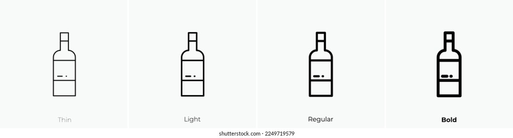wine icon. Thin, Light Regular And Bold style design isolated on white background