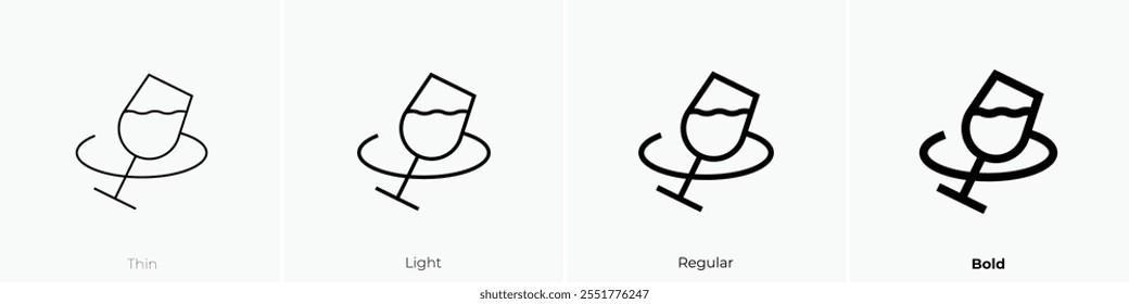 wine icon. Thin, Light Regular And Bold style design isolated on white background
