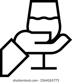 wine icon. Thin linear style design isolated on white background