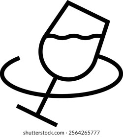 wine icon. Thin linear style design isolated on white background