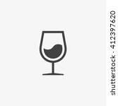 Wine Icon in trendy flat style isolated on grey background. Wine glass symbol for your web site design, logo, app, UI. Vector illustration, EPS10.