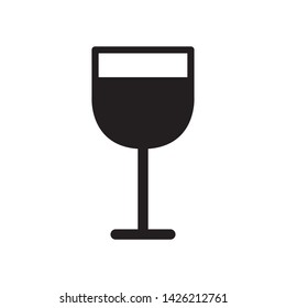 Wine icon in trendy flat style design. Vector graphic illustration. Suitable for website design, logo, app, and ui. EPS 10.