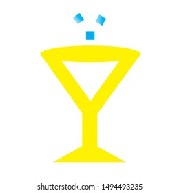 Wine Icon in trendy flat style isolated on grey background. Wine glass symbol for your web site design, logo, app, UI.  cocktail vector icon,simple drink