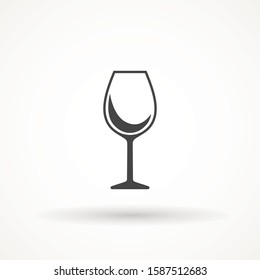 Wine Icon in trendy flat style isolated background. Wine glass symbol for your web site design, logo.