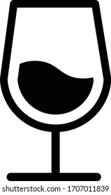 Wine Icon in trendy flat style isolated on grey background. Wine glass symbol for your web site design, logo, app, UI. Vector illustration, EPS10.