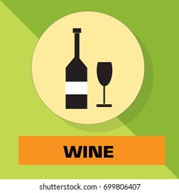 wine icon vector