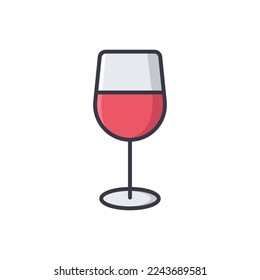 wine icon vector design template in white background