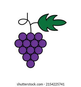 Vector de icono de vino. fruta, vegetariana. Estilo de icono de línea relleno. diseño simple editable. Diseño de una ilustración sencilla