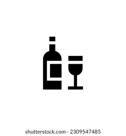 wine icon vector graphic with colors