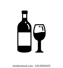 Wine icon in vector. Illustration