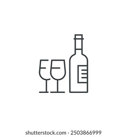 Icono de vino, Ilustración vectorial de vino