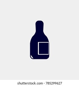 wine icon, Vector illustration. wine bottle icon vector