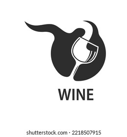 wine icon vector illustration concept design template web
