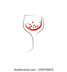 Wine icon Vector Illustration design Logo template