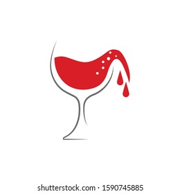 Wine icon Vector Illustration design Logo template