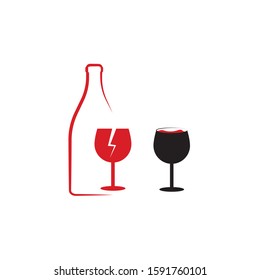 Wine icon Vector Illustration design Logo template