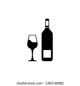 Wine icon Vector Illustration on the white background