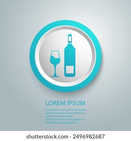 Wine icon Vector Illustration on the white background