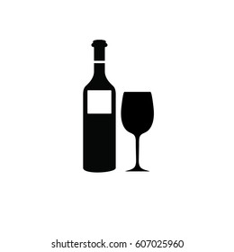 Wine icon Vector Illustration on the white background.