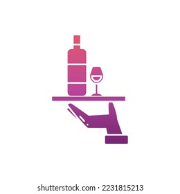 wine icon vector image with white background