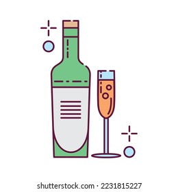 wine icon vector image with white background