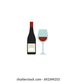 Wine Icon Vector Isolated