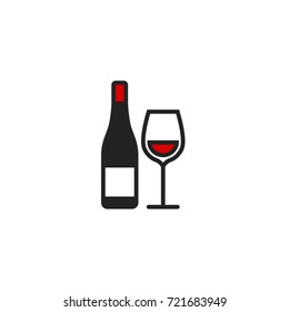 Wine Icon Vector Isolated