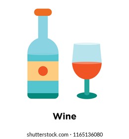 Wine icon vector isolated on white background, Wine transparent sign , snowy cold winter symbols
