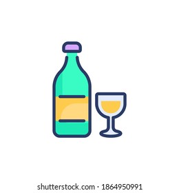 Wine icon in vector. Logotype